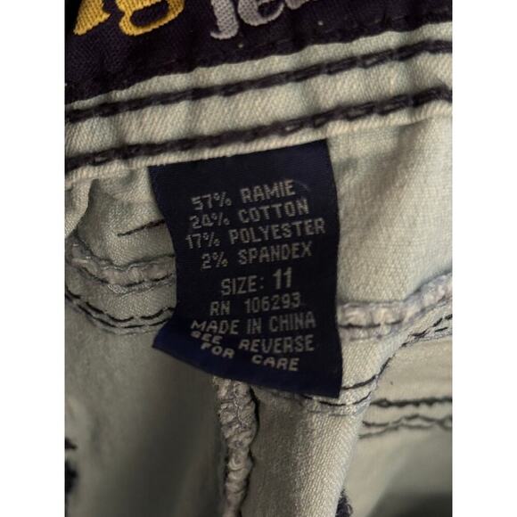 Angel Jeans Stone Washed Size 11 Women's Long Bermuda Shorts - Picture 4 of 6